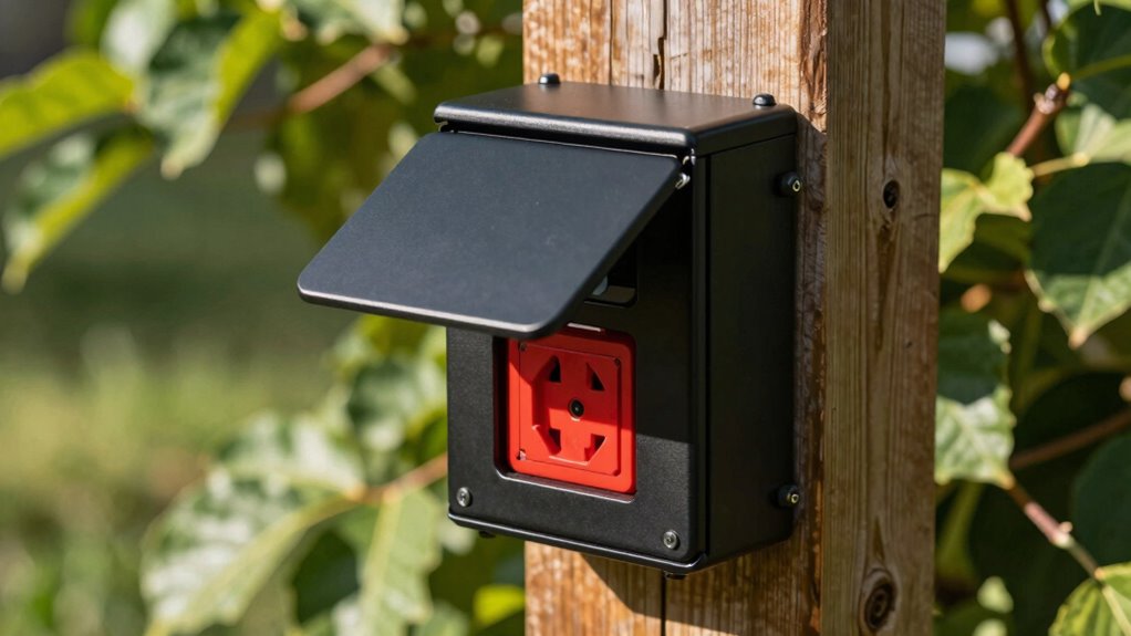 weatherproof outdoor power connection