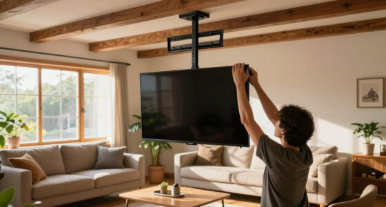 She Didn't Want Her TV Taking Up Wall Space — So She Hung It From The Ceiling