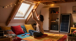 A Plain Attic Bedroom Is Now A “Little Jewel Box” After A Colorful Redo