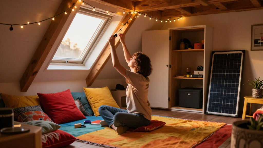 A Plain Attic Bedroom Is Now A “Little Jewel Box” After A Colorful Redo