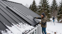 Winter Construction Metal Roof