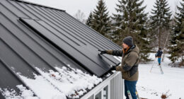 Winter Construction Metal Roof
